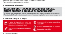 Recuerda que tengas el seguro que tengas, tienes derecho a reparar tu coche en SEAT