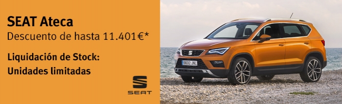 Tu SEAT Ateca con un descuento de hasta 11.401 euros por liquidación de stock